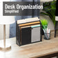Mind Reader Vertical File Storage, Desktop Organizer, Workspace, Office, Metal Mesh, 12.5"L x 3.75"W x 11.5"H