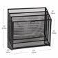 Mind Reader Vertical File Storage, Desktop Organizer, Workspace, Office, Metal Mesh, 12.5"L x 3.75"W x 11.5"H