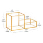 Mind Reader 2-Compartment Glass Catch-All Tray with Copper Trim, Desk Accessory Organizer for Office Supplies, Keys & Small Items, Glass and Copper, Clear