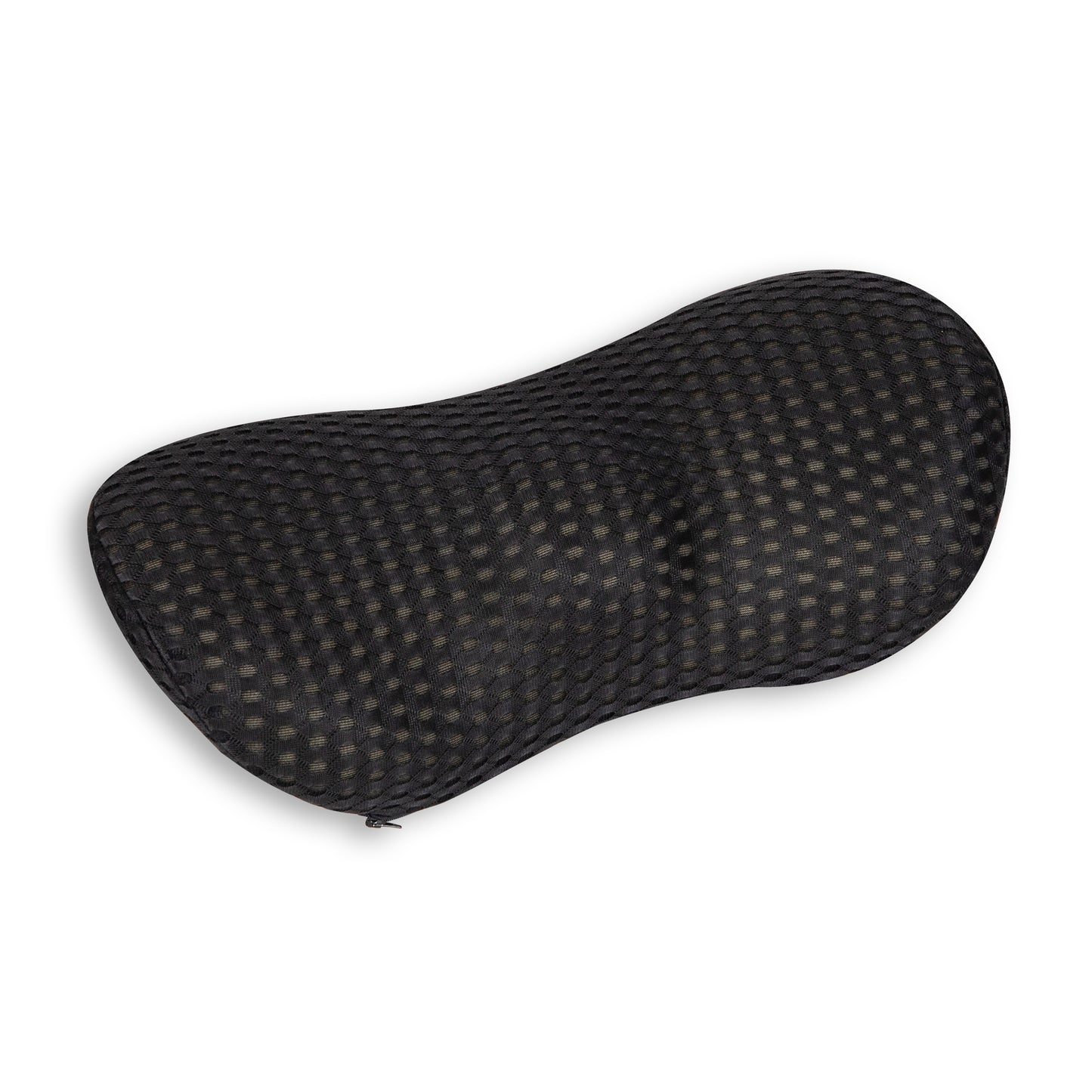 Mind Reader Lumbar Support Pillow with Air-Cloud Technology, Memory Foam Cushion for Back, Waist & Hip Pain Relief, Breathable Cover, Black