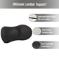 Mind Reader Lumbar Support Pillow with Air-Cloud Technology, Memory Foam Cushion for Back, Waist & Hip Pain Relief, Breathable Cover, Black