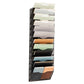 Mind Reader Wall Mounted File Organizer, 12 Tier Wire Mesh Document Holder with Metal Label Plates for Documents, Folders, and Magazines, Black