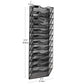 Mind Reader Wall Mounted File Organizer, 12 Tier Wire Mesh Document Holder with Metal Label Plates for Documents, Folders, and Magazines, Black