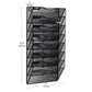 Mind Reader Wall File Organizer, 8 Pocket Hanging Document Rack, Office Wall Mount, Metal Mesh, Black