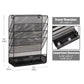 Mind Reader 4-Tier Vertical File Storage, Desktop Organizer, Wall Mount, Office, Metal Mesh, 12.5"L x 4"W x 16.5"H, Black