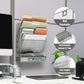 Mind Reader 4-Tier Vertical File Storage, Desktop Organizer, Wall Mount, Office, Metal Mesh, 12.5"L x 4"W x 16.5"H, Black