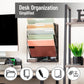 Mind Reader 5-Tier Vertical File Storage, Desktop Organizer, Wall Mount, Office, Metal Mesh, 12.75"L x 4"W x 16"H