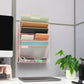Mind Reader 5-Tier Vertical File Storage, Desktop Organizer, Wall Mount, Office, Metal Mesh, 12.75"L x 4"W x 16"H