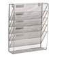 Mind Reader 5-Tier Vertical File Storage, Desktop Organizer, Wall Mount, Office, Metal Mesh, 12.75"L x 4"W x 16"H