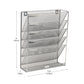 Mind Reader 5-Tier Vertical File Storage, Desktop Organizer, Wall Mount, Office, Metal Mesh, 12.75"L x 4"W x 16"H