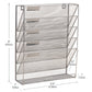 Mind Reader 5-Tier Vertical File Storage, Desktop Organizer, Wall Mount, Office, Metal Mesh, 12.75"L x 4"W x 16"H