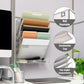 Mind Reader 5-Tier Vertical File Storage, Desktop Organizer, Wall Mount, Office, Metal Mesh, 12.75"L x 4"W x 16"H
