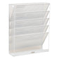 Mind Reader 5-Tier Vertical File Storage, Desktop Organizer, Wall Mount, Office, Metal Mesh, 12.75"L x 4"W x 16"H
