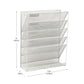Mind Reader 5-Tier Vertical File Storage, Desktop Organizer, Wall Mount, Office, Metal Mesh, 12.75"L x 4"W x 16"H
