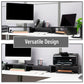 Mind Reader Dual Monitor Stand, Adjustable MDF Desktop Riser for Laptop, Monitor, TV, Expands to 51.25" Wide, Office or Home