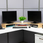 Mind Reader Dual Monitor Stand, Height Adjustable, Desktop Organizer, Laptop Riser, Office, 51.25"L x 9.25"W x 4.75"H