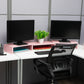 Mind Reader Dual Monitor Stand, Height Adjustable, Desktop Organizer, Laptop Riser, Office, 51.25"L x 9.25"W x 4.75"H