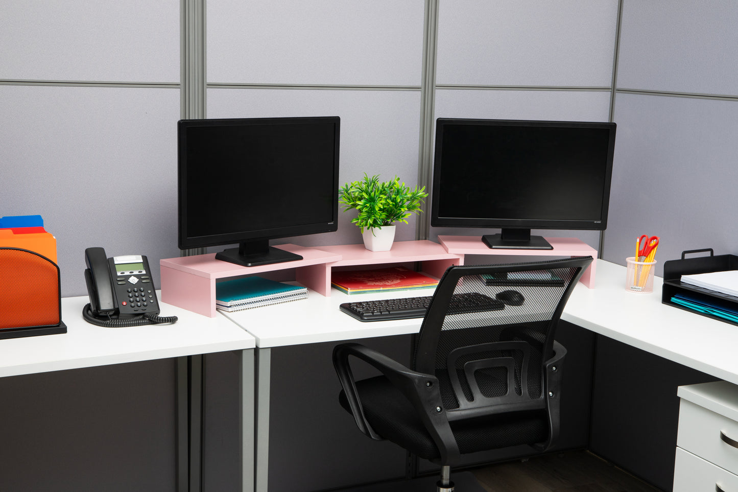 Mind Reader Dual Monitor Stand, Height Adjustable, Desktop Organizer, Laptop Riser, Office, 51.25"L x 9.25"W x 4.75"H