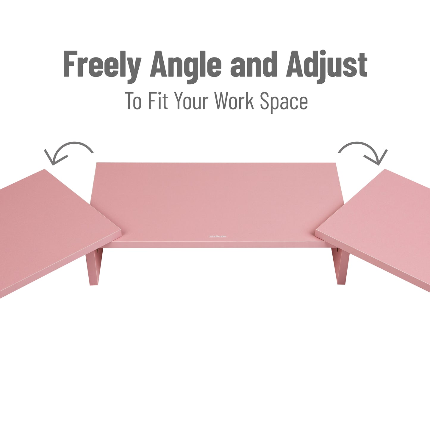 Mind Reader Dual Monitor Stand, Height Adjustable, Desktop Organizer, Laptop Riser, Office, 51.25"L x 9.25"W x 4.75"H