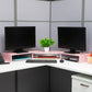 Mind Reader Dual Monitor Stand, Height Adjustable, Desktop Organizer, Laptop Riser, Office, 51.25"L x 9.25"W x 4.75"H