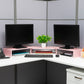 Mind Reader Dual Monitor Stand, Height Adjustable, Desktop Organizer, Laptop Riser, Office, 51.25"L x 9.25"W x 4.75"H