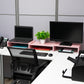 Mind Reader Dual Monitor Stand, Height Adjustable, Desktop Organizer, Laptop Riser, Office, 51.25"L x 9.25"W x 4.75"H