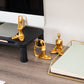 Mind Reader Yoga Figurine Set, Meditation Statues for Home, Office, or Studio Decor, Elegant Mindful Gift, Resin, 2.75"L x 2.25"W x 4.75"H, Set of 3, Gold