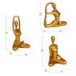 Mind Reader Yoga Figurine Set, Meditation Statues for Home, Office, or Studio Decor, Elegant Mindful Gift, Resin, 2.75"L x 2.25"W x 4.75"H, Set of 3, Gold