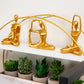 Mind Reader Yoga Figurine Set, Meditation Statues for Home, Office, or Studio Decor, Elegant Mindful Gift, Resin, 2.75"L x 2.25"W x 4.75"H, Set of 3, Gold