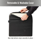 Mind Reader Memory Foam Seat Cushion, Ergonomic Pressure Relief for Office, Car, and More, Relieves Hip, Tailbone, Coccyx & Sciatica Pain, 18"L x 17.5"W x 3"H, Black