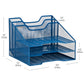 Mind Reader Desktop Organizer, Vertical File Holder, Paper Trays, Office, Metal Mesh, 12.5"L x 11.5"W x 9.5"H