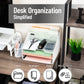 Mind Reader Desktop Organizer, Vertical File Holder, Paper Trays, Office, Metal Mesh, 12.5"L x 11.5"W x 9.5"H