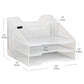 Mind Reader Desktop Organizer, Vertical File Holder, Paper Trays, Office, Metal Mesh, 12.5"L x 11.5"W x 9.5"H