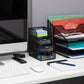 Mind Reader Desktop Accessory Storage, Paper Binder Clip Basket, Workspace, Office, Metal Mesh, 4.75"L x 5"W x 8"H, Black