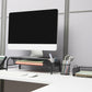 Mind Reader Monitor Stand, Ventilated Laptop Riser, Paper Tray, Storage, Office, Metal Mesh