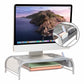 Mind Reader Monitor Stand, Ventilated Laptop Riser, Paper Tray, Storage, Office, Metal Mesh