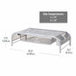 Mind Reader Monitor Stand, Ventilated Laptop Riser, Paper Tray, Storage, Office, Metal Mesh
