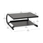Mind Reader Elevate Collection, 2-Tier Monitor Stand with Lower Shelf, 50lb. Capacity, Ventilated, Desk Organizer, Metal, Black