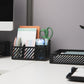 Mind Reader Desktop Organizer and Mail Sorter, Five Compartments, Office Supplies and Accessories, Metal, Black