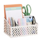 Mind Reader Desktop Organizer and Mail Sorter, Five Compartments, Office Supplies and Accessories, Metal, Black