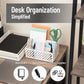 Mind Reader Desktop Organizer and Mail Sorter, Five Compartments, Office Supplies and Accessories, Metal, Black