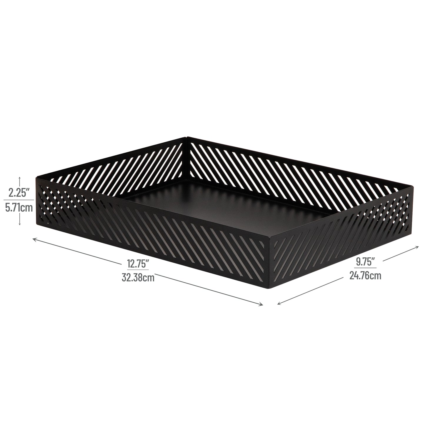 Mind Reader Metal Letter Size Paper Tray, Desktop Document Organizer with Non-Slip Pads, Office Desk Accessory Tray, Metal