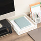 Mind Reader Metal Letter Size Paper Tray, Desktop Document Organizer with Non-Slip Pads, Office Desk Accessory Tray, Metal