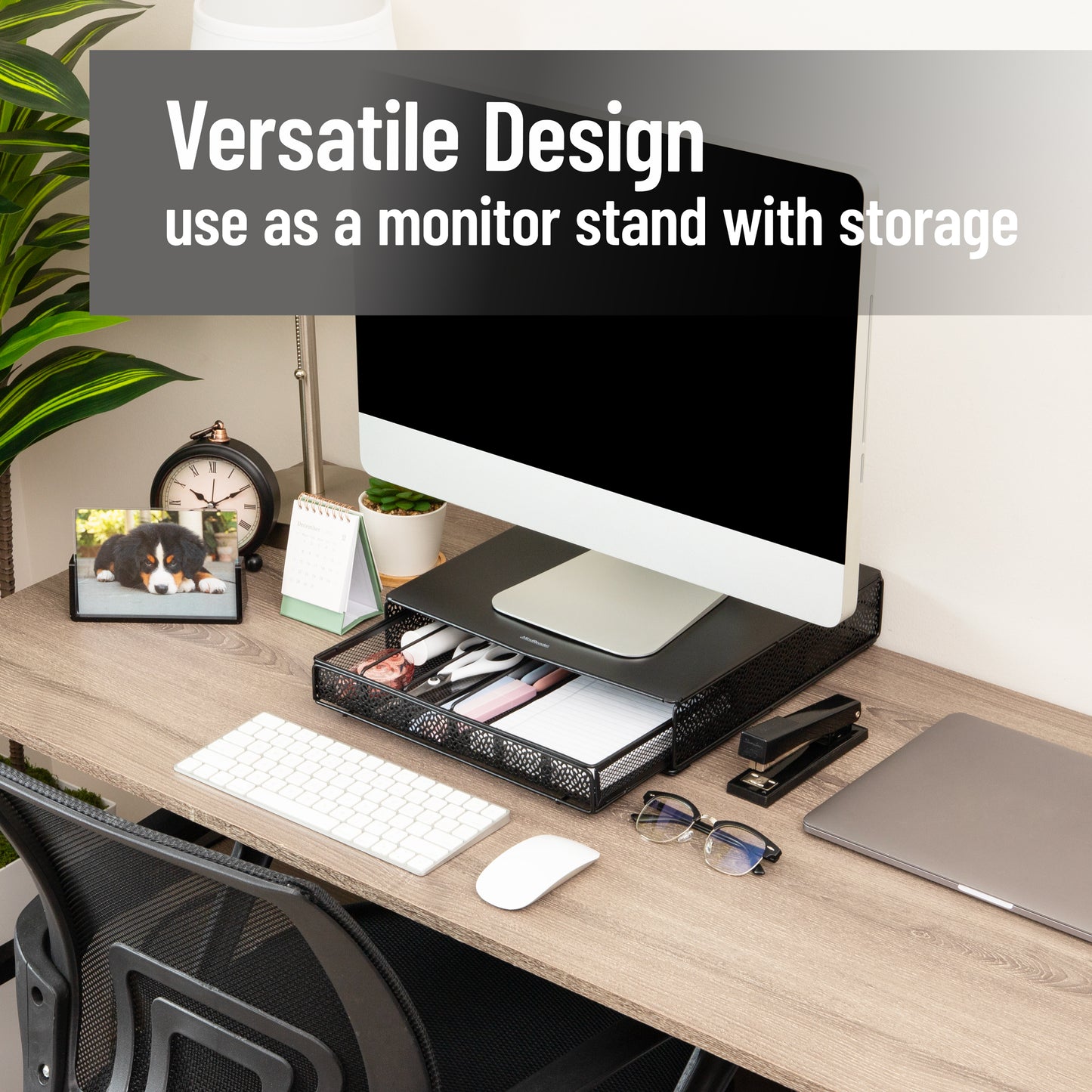 Mind Reader Single Serve Coffee Pod Drawer, 36 Pod Capacity, Countertop Organizer, Removable Dividers, Metal, Black