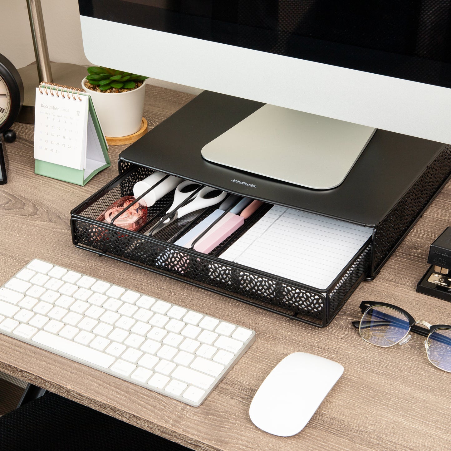 Mind Reader Single Serve Coffee Pod Drawer, 36 Pod Capacity, Countertop Organizer, Removable Dividers, Metal, Black