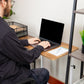 Mind Reader Standing Desk, Adjustable Height, Laptop Workstation, Home Office Computer Table, MDF, Brown
