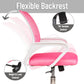 Mind Reader Office Chair with Wheels, Height Adjustable Mesh Desk Chair with Armrests and Lumbar Support, Computer Chair, Pink