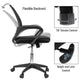 Mind Reader Swivel Office Chair with Wheels, Height Adjustable, Desk Chair, Office, 23"L x 21"W x 34.25-38"H, Black