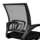 Mind Reader Swivel Office Chair with Wheels, Height Adjustable, Desk Chair, Office, 23"L x 21"W x 34.25-38"H, Black