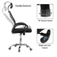 Mind Reader Swivel Office Chair with Headrest, Height Adjustable, Desk Chair, Office, 24"L x 20"W x 44-50"H, Black